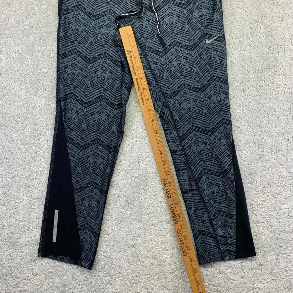 Nike Dri Fit Running Crop Leggings Womens Medium Geometric‎ Athletic Pants